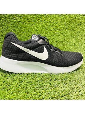Nike Tanjun Womens Size 9.5 Black White Athletic Running Walking Shoes Sneakers